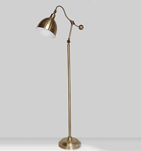 LSFF Floor lamp bedroom European-style living room retro floor lamp/antique copper floor lamp/retro study metal floor lamp Energy-saving and durable
