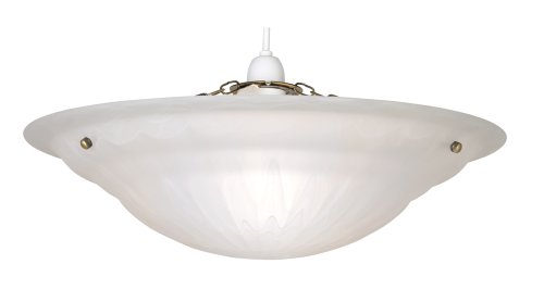 Oaks Lighting Lampenschirm Mita aus weißem Alabasterglas, Deckenfluter, 38 cm