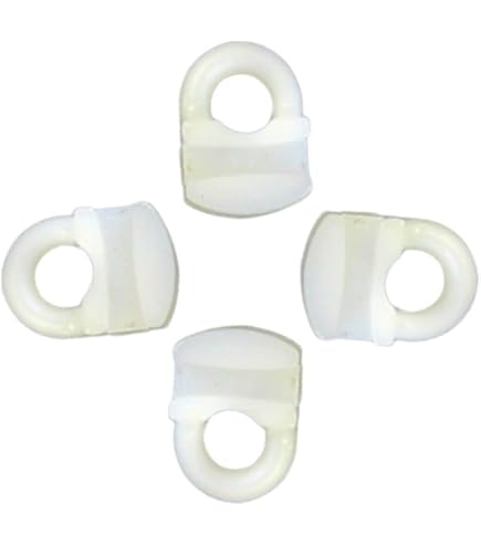 Lot De 20 Patins Pour Rail De Rideau En Plastique Blanc - Ø Intérieur 3 Mm, Longueur 19 Mm, Pour Tringles Standards - 10