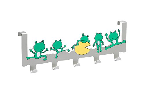 Metafranc 262587 Türgarderobe 300 mm Frösche, verchromt grün, 5 Haken,