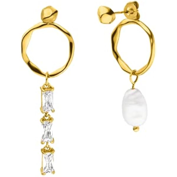 Orecchini A Farfalla PURELEI® In Acciaio Inox Oro - Impermeabili Con Gemma - Gioielli Donna E Ragazza