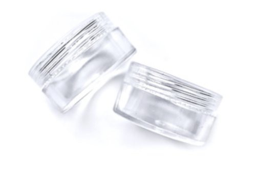 12 x Nailart Döschen Dosen Tiegel (leer) transparent mit Schraubverschluss in Nailartbox - 3