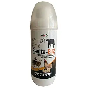 REFIT ANIMAL CARE Veterinary Liquid Multivitamins B12 & C for Cow, Cattle & Poultry, 500 ml, Revita-B12