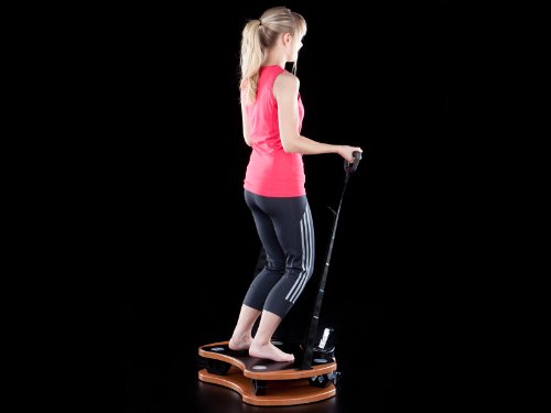 skandika Home Vibration Plate 300, robuste Heim Vibrationsplatte in Holzoptik mit leistungsstarkem DireDirectDrive-Antriebssystem und kraftvollen 3D Vibrationen, braun/schwarz - 8