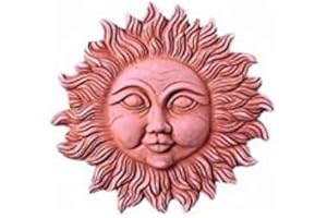 Antico Mestiere Decorazioni da Parete in Terracotta "Sole Splendente" Terra di Siena