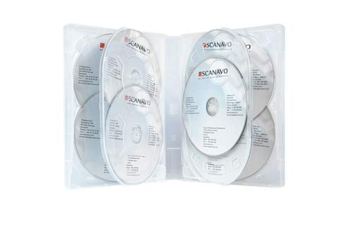 Scanavo - Caja para 6 Discos de DVD (32 mm), Transparente