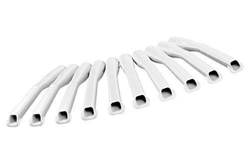 10 Unidades Dental Universal Niños Cánulas de succión Akzenta 108 x 16 mm Dentista Limpiador de la saliva para niños varios colores - blanco