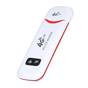 pekdi 4G LTE USB Modem 4G Router Mobile WiFi Hotspot with SIM Card Slot 150Mbps DL 50Mbps UL Max 10 Devices Red, EU Version