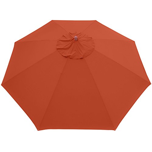 anndora® Sonnenschirm Marktschirm Gastronomie ø 4 m rund wasserabweisend – mit Winddach Terracotta - 3