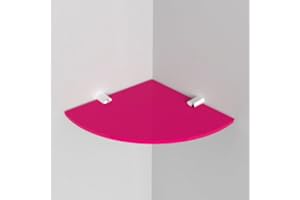 Expression Products Small Acrylic Corner Bathroom Shelf - 150mm - approx 6" - Pink