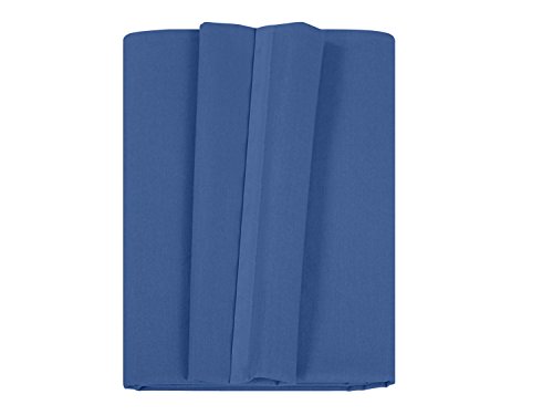 Betttuch – Haustuch – Bettlaken – aus 100% Baumwolle in 6 ausgesuchten Farben – Laken ohne Gummizug – Einheitsgröße von ca. 150 x 250 cm, royal - 2