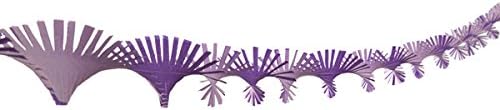 Hand Made by Aunty Mabel NOW MADE WITH NEW SUPERIOR QUALITY CREPE PAPER Hand Fringed Ceiling Decoration Streamer Party Wedding Christmas (light pink and purple)