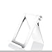 Produktbild Justierbares extrem tragbares horizontales oder vertikales faltbares Tablettestativ aus Kunststoff mit rutschfester Basisausführung - Weiß