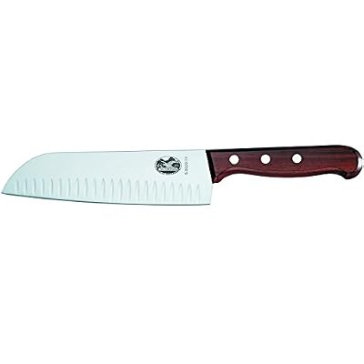 Victorinox 6.8520.17G Couteau Santoku avec alvéolée, Acier Inoxydable, Brun, 30 x 5 x 5 cm