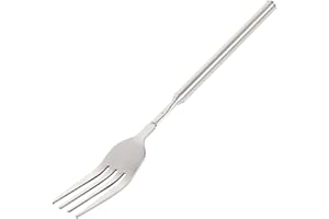TYENAZA Forchetta Telescopica, Forchetta Estensibile con Manico Lungo, Posate Forchetta Lunga Retrattile in Acciaio Inossidabile per Tostatura Barbecue Cena Frutta Dessert