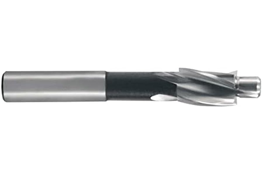 RUKO HSS Flat Counter Sinker with Fixed Guide, Fine Grade for Through Hole, DIN 373, Bright Finish, 20.0 mm Diameter, 100.0 mm Length, R102407