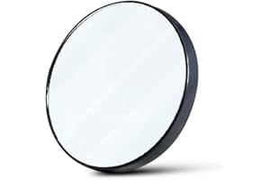 SPICOM 20x Magnifying Mirror With Suction Pads | Small Compact Magnification Mirror Eye Makeup | Professional Pocket Vanity Eyebrow Tweezing