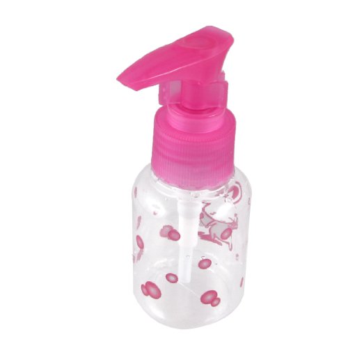 60ML Hot Pink Clear Circle Pattern Plastic Water Spray Bottle for Ladies