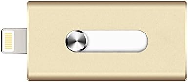iProtect 3 IN 1 i-Flash Drive OTG Memory Stick U Disk Storage for Apple IOS/PC/Android phone/iphone 6s 6s plus 6 plus 16GB 32GB 64GB 128GB 256GB - Gold (32GB)
