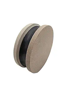 Straight Grain Supply - American Made Axe and Hatchet Sharpening Puck with Finger Grooves. 220/400 Grit. EDPM Rubber Band Included.