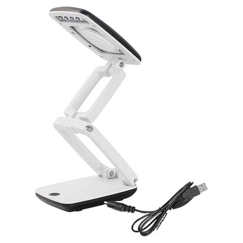 Preisvergleich Produktbild Faltbare Desktop 3X Lupe LED Kompakte Schreibtischlampe Beleuchtung Lupe Multifunktions Lupe Für Lesen Schreiben Augenschutz Tischlampe