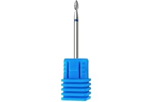 Natury Nails Fresa flame de Diamante para Torno de uñas 5x2.1mm. Broca Manicura Rusa, Pedicura, Cutícula (Grano Medio)