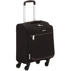 AmazonBasics Valise souple à roulettes pivotantes, 47 cm , Bagage à main/Taille cabine, Noir