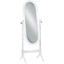 Premier Housewares - Espejo de pie de madera, color blanco