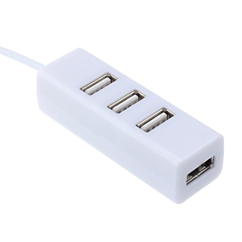 Switchali Mini USB 2.0 Hallo-Speed 4-Port-Teiler-Naben-Adapter für PC Computer (Weiß) - 2