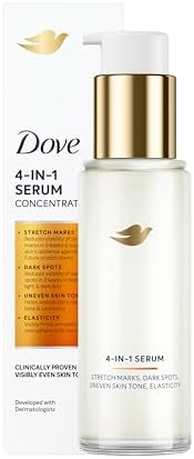 Dove Siero Corpo Rassodante 4 -in-1, Per Pelle con Smagliature, Pelle più Elastica, Smagliature Meno Visibili, Macchie Scure Ridotte, Con Tone Balance Complex e Niacinamide, 100ml