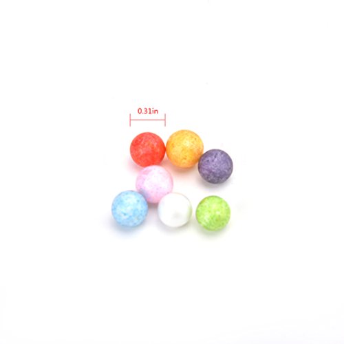 7thLake 7mm Farbige Schaumstoff Kugeln Mini Craft DIY Styroporkugel Schlamm Dekoration Schaumstoff Ball Schaumstoff Flasche Füller Hochzeit Party Dekoration, Eine Packungen - 5