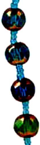 Plaid Select Strands Classic Jewelry Cathedral Glass Beads, 3305 Aqua (32-Piece)