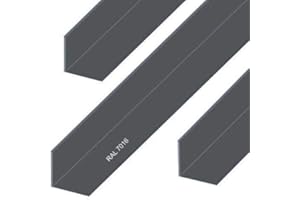 CHARM FOOT Aluminium Winkel Aluwinkel Alu Winkelprofil Anthrazit Pulverbeschichtet RAL 7016 (20x10x2 mm - 1500 mm)