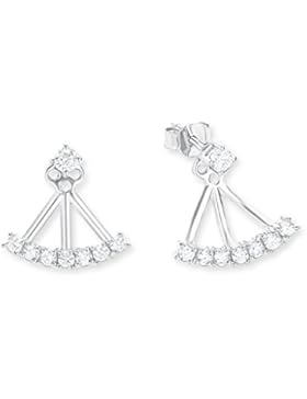 s.Oliver Damen-Ohrstecker Ear Jacket 925 Silber rhodiniert Zirkonia weiß-2012515