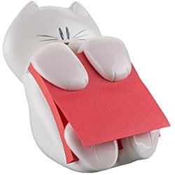 Post-it Distributeur de notes repositionnables en dévidoir avec Motif Chat Blanc