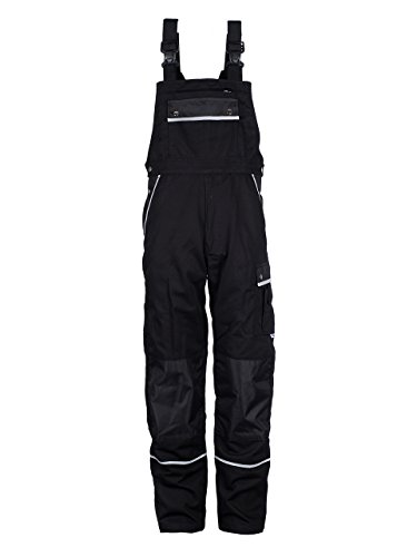 TMG® - Herren Latzhose für Mechaniker - strapazierfähig - Schwarz