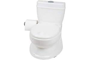 BABYGO Potty dla małych dzieci – nocnik dla dzieci – realistyczna toaleta dla dzieci z odgłosem zmywania – idealna jako pierwsza toaleta dla Twojego malucha 9007, biała, 1 sztuka (1 opakowanie)