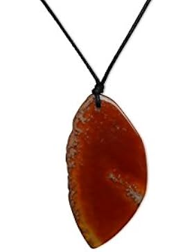 Achat Halskette, Pullover Halskette, natürlich, rot, 17x24.50x4mm