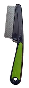 Petshop7 Flea Comb Pet Cat Dog Lice Comb Nit Remover Grooming Brush Tools to Treatment & Remove Fleas, Mites, Ticks, Dandruff Flakes - Stainless Steel Fine Teeth (Green)
