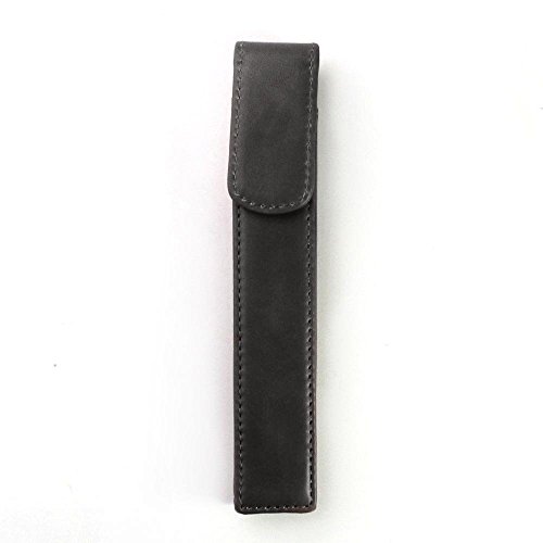 Creoly Funda de cuero genuino para bol  grafo  Negro 
