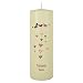 Produktbild Herz & Heim® Kerze Stumpenkerze zur Hochzeit mit Gratis Aufdruck der Namen und Datum 250/80mm Brenndauer ca. 120 h Creme