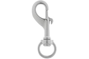 Yundxi 316 Stainless Steel Swivel Eye Lobster Clasp Bolt Snap Clip Hook Set for Keychains, Pet Leashes, Leather Craft Products