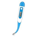 Die Bedienung ist sehr einfach. Die Anzeige ist gut ablesbar und mit der beweglichen Messeinheit ist das Temperatur abnehmen auch sehr angenehm. Ein Knopf zum Ein- und ausschalten sowie zum starten der Messung.