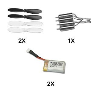 Preisvergleich Produktbild Motor Akku Ersatz Propeller für Hubsan X4 H107 Quadrocopter