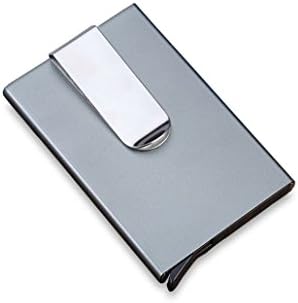 Money Clip Front Pocket Wallet RFID Blocking Men Slim Sstainless Steel Business Credit Card Holder (Deep Gray)