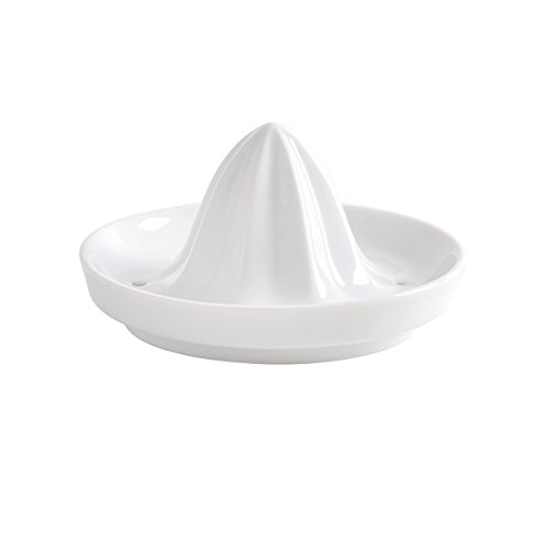 Kahla Magic Grip Kitchen Zitruspresse, Saftpresse, Orangenpresse, Zitronenpresse, Obstpresse, Silikonbeschichtet, Anti-Rutsch, Ø 22 cm, Weiß, 397754A90039C MG