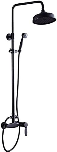 MQHY-Black Antique Copper Shower Sets Can be Up and Down the shower Shower System for Bathroom Bathtub Luxury Shower Sets Upscale Retro Shower Faucet Shower Tap Bath Spray showers