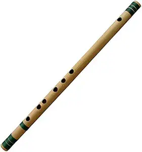 Taj Trader | Basuri | Indian Flute | Bamboo | (|Concert| A scale| 39cm| 6 Holes|Indian)