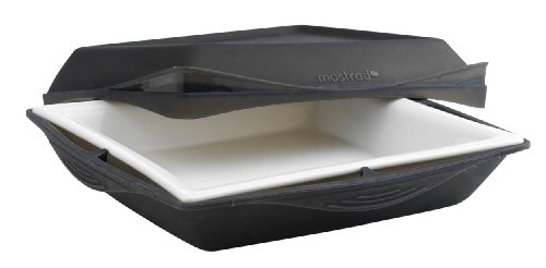 mastrad Gourmet F67501 - Recipiente para cocción papillot (Silicona y Porcelana), Color Negro