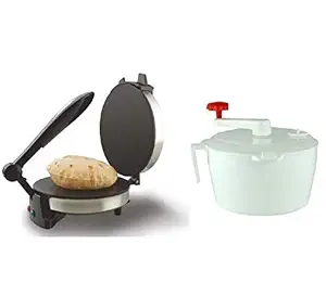 KERWA 4500 Watt Shock Proof Non Stick Roti Maker (Silver) (Roti Maker Dough Maker)